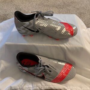 Nike Phantom Venom Kids Soccer Cleats - Grey and Red